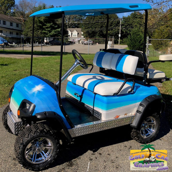 Tropical-Beach-golf-car-wrap