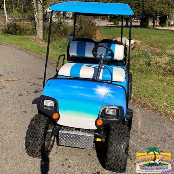Tropical-Beach-golf-car-wrap