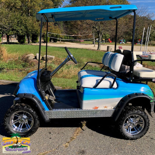 Tropical-Beach-golf-car-wrap