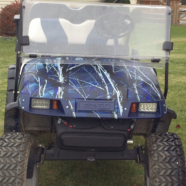 Snow Storm Blue-golf-car-wrap