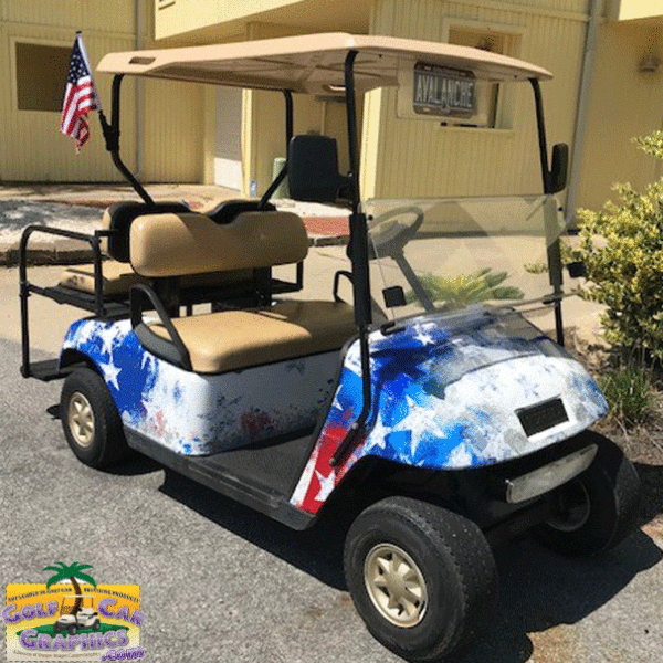 Liberty-star-golf-car-wrap kit