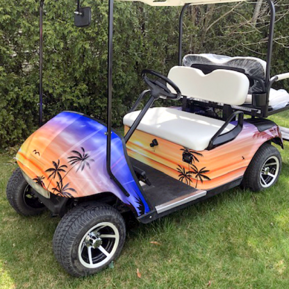 Golf cart wrap kit theme Hawaii-Sunset