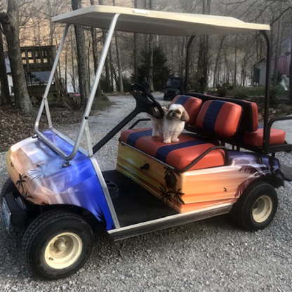 Hawaii-Sunset golf car vinyl wrap kit
