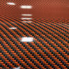 Deep Orange Black Carbon Fiber high Performance wrap for cars and boats