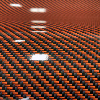 Deep Orange Black Carbon Fiber high Performance wrap for cars and boats