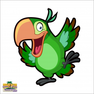 Party Time Parrot golf car decal
