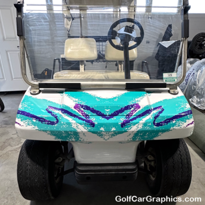Golf-Cart-Full-Body-Wrap-Club-Car-DS--Jazz-Solo-Cup-pattern-from-the-80's
