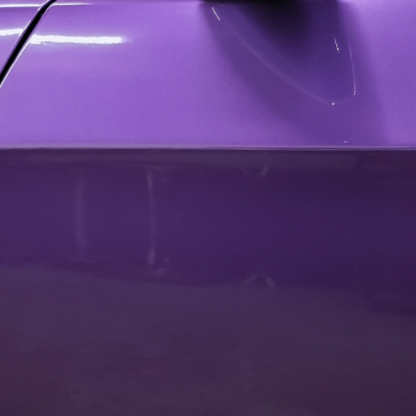 purple-metallic wrap installed