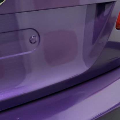 purple-metallic wrap installed