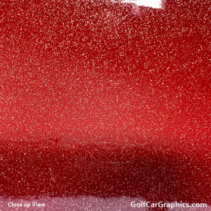 Red Sparkle Metal Flake golf cart wrapping film color chip sample