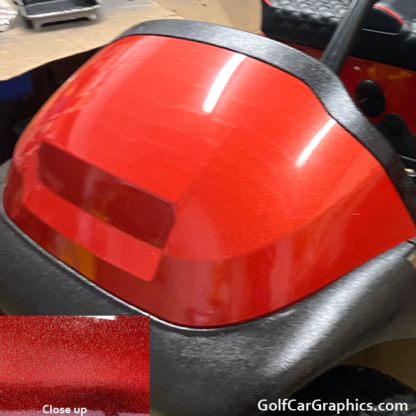 golf cart wrap Red Metal Flake Sparkle