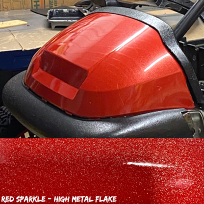 Red-Sparkle--high-metal-flake golf cart wrap