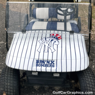 Golf-Cart-Wrap-Full-Body-Coverage-Blue-Pinstripes-with-Customer-added-decals--front-and-sides