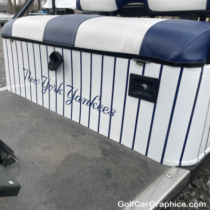 Golf-Cart-Wrap-Full-Body-Coverage-Blue-Pinstripes-with-Customer-added-text