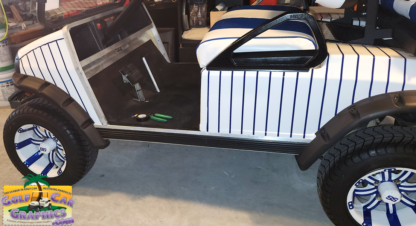 Golf-cart-wrap-Dark-Blue-Pinstripes with White background