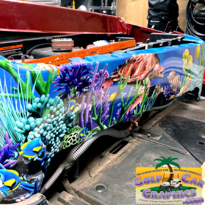 Ocean-Reef-full-body-golf-cart-wrap-for-all-models-Under-water-tropical-theme-golf-cart-wrap
