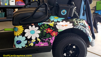 Universal-fit-Floral-golf-cart-wrap-kit-midnight-in-the-secret-garden